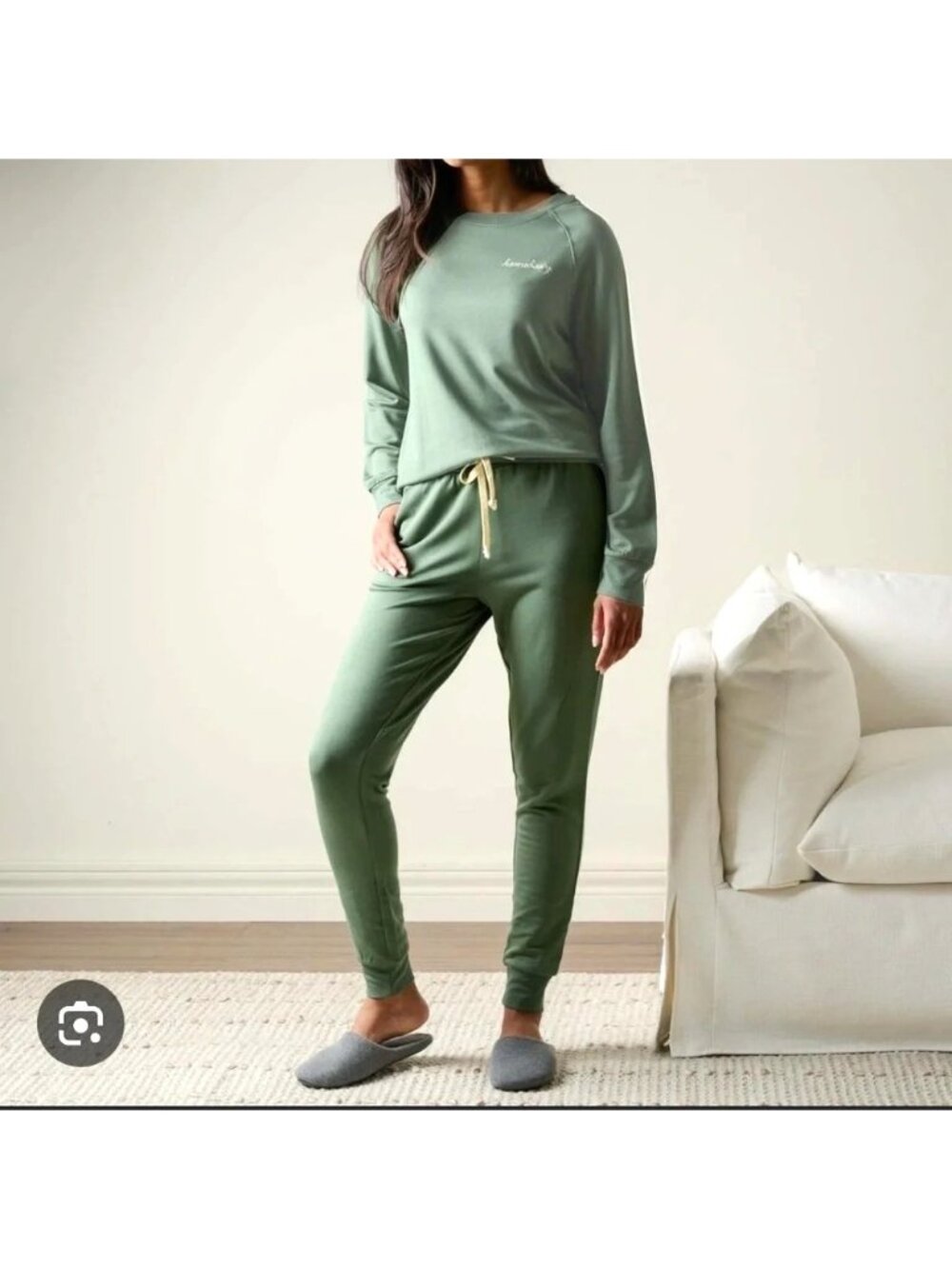 size XXL SOFT! Magnolia Home Homebody Lounge Wear Pajama Set Alpine Green Joanna - Picture 8 of 9